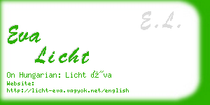 eva licht business card